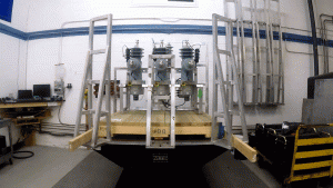 Animated image of a vibration testing rig.